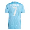 Maillot de Supporter Belgique De Bruyne 7 Extérieur Euro 2024 Pour Homme